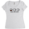 need caffeine Women's Triblend Scoop T-shirt