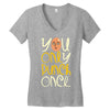 you only punch once Women's V-Neck T-Shirt