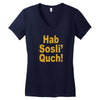hab sosli' quch! klingon funny geek nerd sci fi alien conventions shir Women's V-Neck T-Shirt