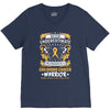 Never Underestimate The Strength Of A Childhood Cancer Warrior V-Neck Tee
