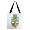 pineapple sunbathe Tote Bags