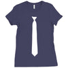 skinny white tie Ladies Fitted T-Shirt