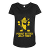 peanut butter jelly time banana Maternity Scoop Neck T-shirt