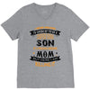 Super Cool Son Of A Freaking Awesome Mom V-Neck Tee