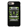 Never Underestimate The Strength Of A Lymphoma Cancer Warrior iPhone 8 Plus