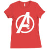 avengers sticker vinyl decal Ladies Fitted T-Shirt