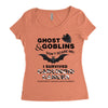ghost &amp; goblins don't scare me! i survived carcionid cancer please sup Women's Triblend Scoop T-shirt