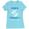 Pops is my Name Fishing Is My Game Ladies Fitted T-Shirt