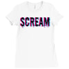 scream 3d Ladies Fitted T-Shirt