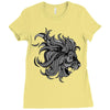 lion zentangle Ladies Fitted T-Shirt