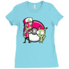 po gir mon Ladies Fitted T-Shirt