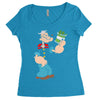 popeye spinach retro mens funny Women's Triblend Scoop T-shirt