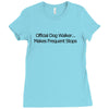 funny t shirt official dog walker. Ladies Fitted T-Shirt