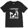 i support single moms V-Neck Tee