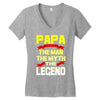 papa the man the myth the legend 2 Women's V-Neck T-Shirt