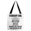 Super February Girl Tote Bags