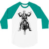 skeleton biker 3/4 Sleeve Shirt