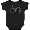 funny rude fingers ideal birthday gift or present Baby Bodysuit
