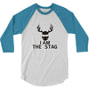 i am the stag stag night hen wedding mens 3/4 Sleeve Shirt