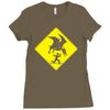 pterosaur warning Ladies Fitted T-Shirt