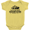 Faith Can Move Mountains Baby Bodysuit