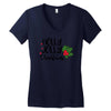 holly jolly christmas Women's V-Neck T-Shirt