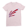 stars and stripes Ladies Fitted T-Shirt