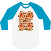 pumpkin pattern 3/4 Sleeve Shirt