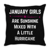 January Girls Throw Pillow