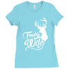 trophy wife deer Ladies Fitted T-Shirt
