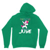 unicorns are born in june Unisex Hoodie