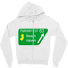 gps logo free exit 63 beach haven Zipper Hoodie
