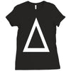 prism a triangle design graphic baseball jersey Ladies Fitted T-Shirt