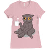 catffeinated Ladies Fitted T-Shirt