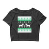 reindeer christmas ugly sweater Crop Top