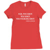 Flee You Idiot Ladies Fitted T-Shirt