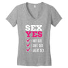 SEX YES HOT SEX SAFE SEX GREAT SEX Women's V-Neck T-Shirt