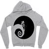 nightmare before christmas black logo Zipper Hoodie