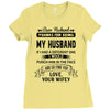 Dear Husband, Love, Your Favorite Ladies Fitted T-Shirt