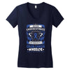 Never Underestimate The Strength Of A Colon Cancer Warrior Women's V-Neck T-Shirt