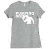 pump gym training bodybuilding workout keepfit weightlifting Ladies Fitted T-Shirt