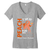 wear peach for  my [you can write any name] Women's V-Neck T-Shirt