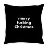 merry fucking christmas Throw Pillow