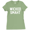 wicked smaht funny Ladies Fitted T-Shirt