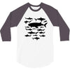 shark chart light blue t shirt 3/4 Sleeve Shirt