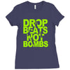dub step drop beats not bombs black light skrillex ink hiphop dance Ladies Fitted T-Shirt
