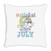 unicorns are born in july cute unicorn Throw Pillow