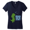 reach for the stars Women's V-Neck T-Shirt