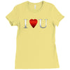 I love u heart Ladies Fitted T-Shirt
