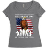 Honor Those Who Place Their Life On The Line Women's Triblend Scoop T-shirt